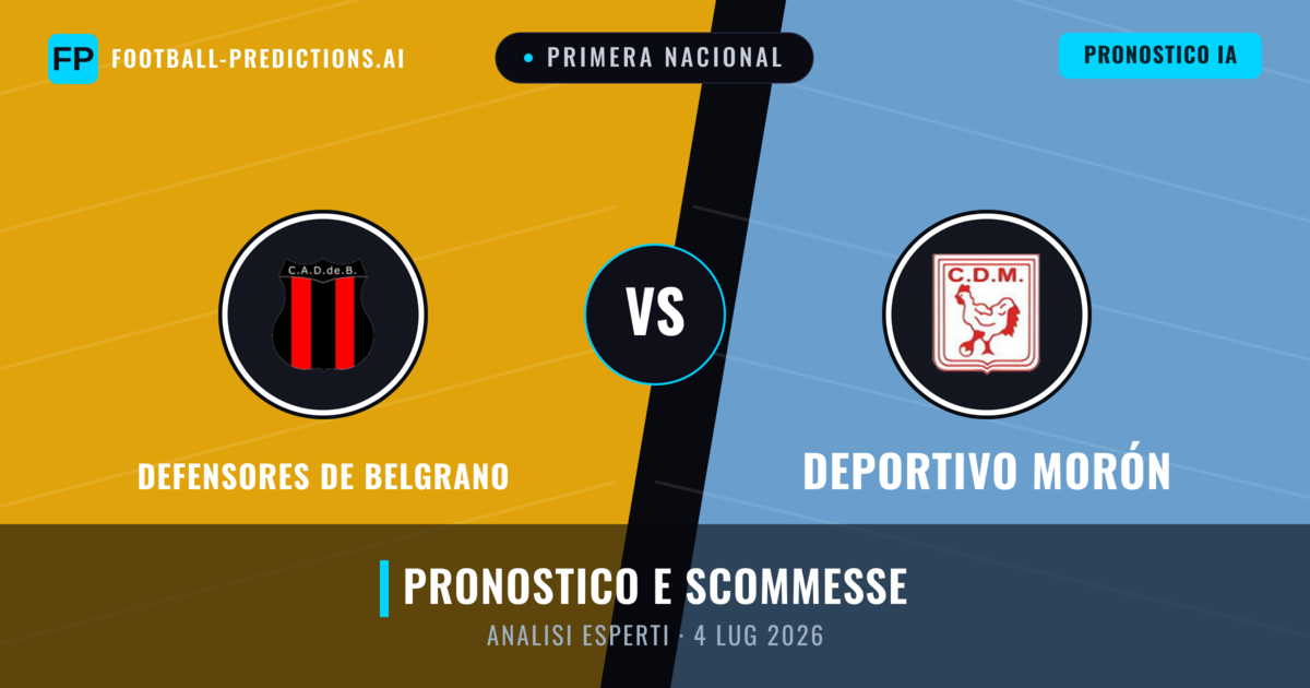 Defensores de Belgrano vs Deportivo Morón — pronostico e anteprima del match