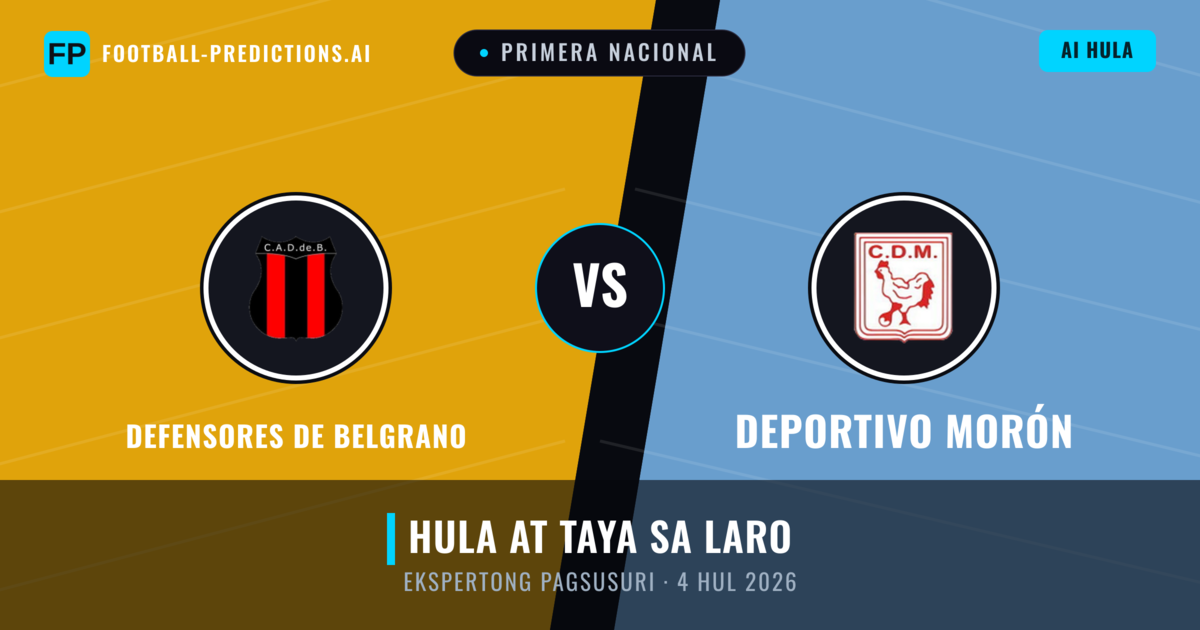 Defensores de Belgrano vs Deportivo Morón — hula at preview ng laban