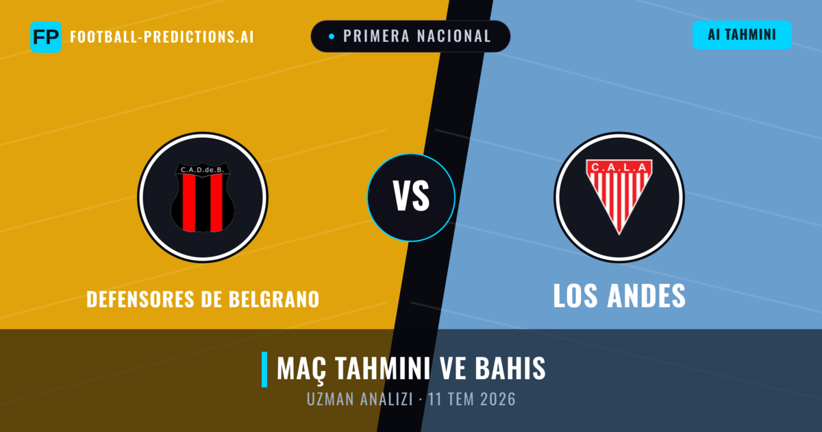 Defensores de Belgrano - Los Andes — maç tahmini ve önizleme