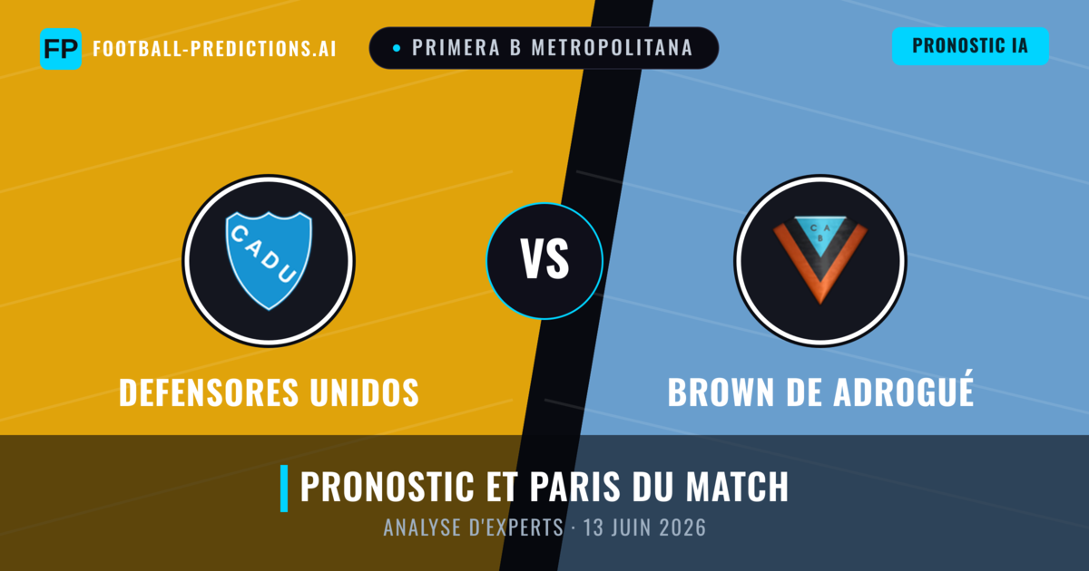 Defensores Unidos vs Brown de Adrogué — pronostic et avant-match