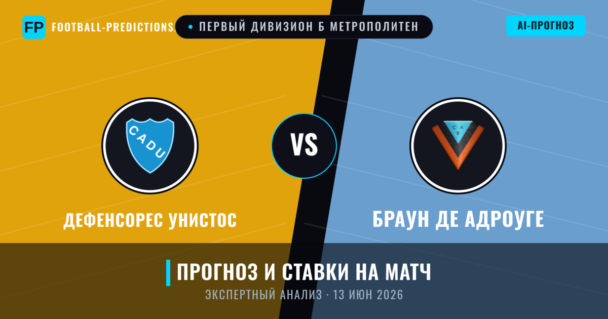 Дефенсорес Унистос – Браун де Адроуге — прогноз и превью матча