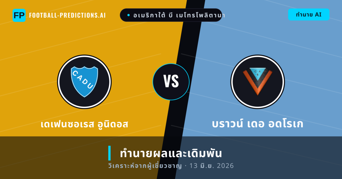 เดเฟนซอเรส อูนิดอส พบ บราวน์ เดอ อดโรเก — ทำนายผลและพรีวิวการแข่งขัน