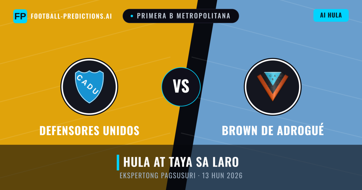 Defensores Unidos vs Brown de Adrogué — hula at preview ng laban