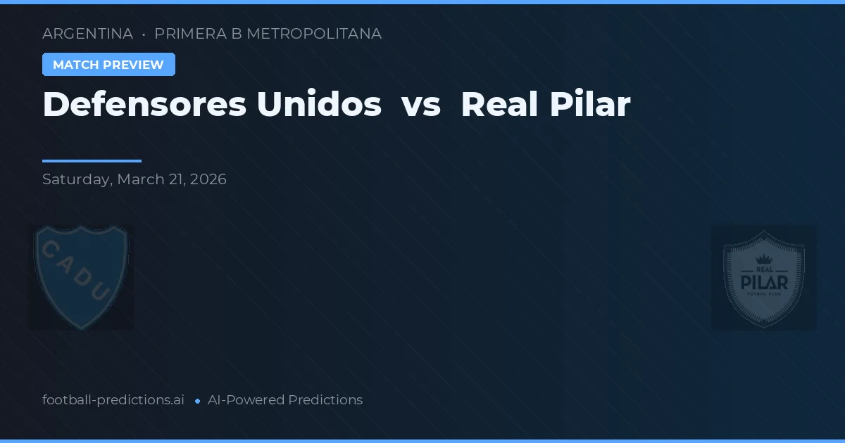 Defensores Unidos vs Real Pilar — prediksi dan pratinjau pertandingan