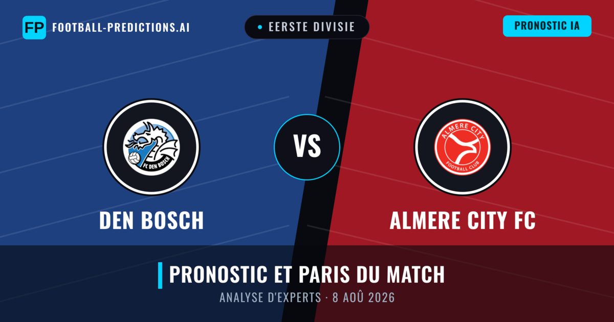Den Bosch vs Almere City FC — pronostic et avant-match
