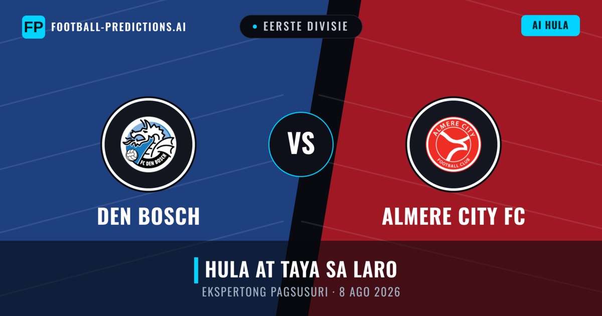 Den Bosch vs Almere City FC — hula at preview ng laban