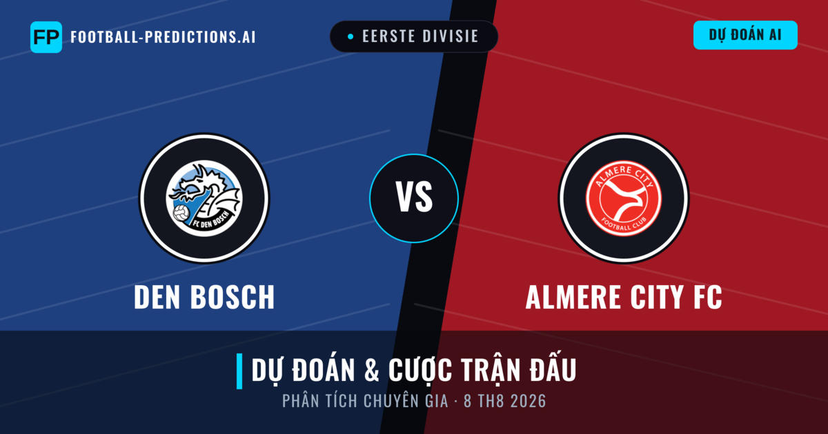 Den Bosch vs Almere City FC — dự đoán và xem trước trận đấu