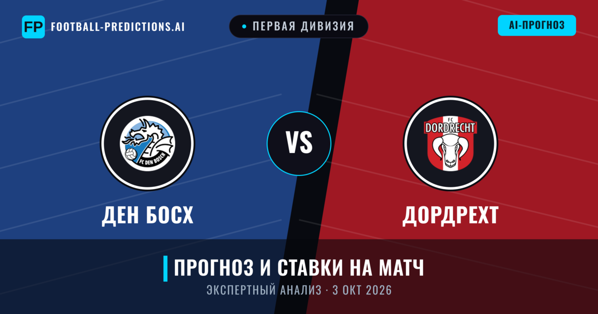 Ден Босх – Дордрехт — прогноз и превью матча
