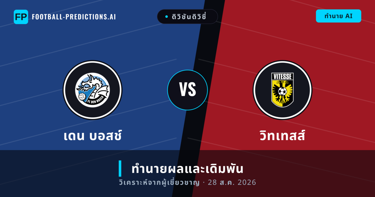 เดน บอสช์ พบ วิทเทสส์ — ทำนายผลและพรีวิวการแข่งขัน