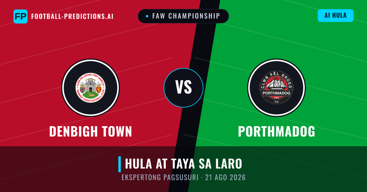 Denbigh Town vs Porthmadog — hula at preview ng laban
