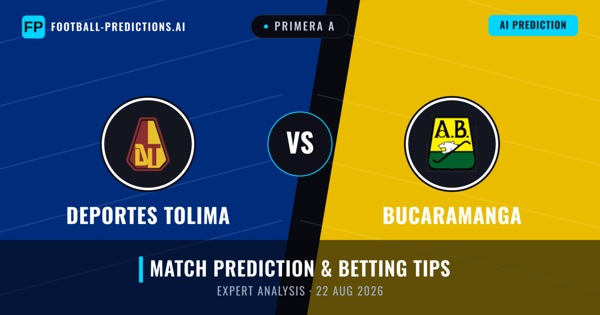 Deportes Tolima vs Bucaramanga — match prediction & preview