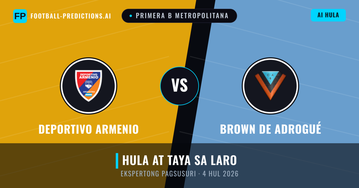 Deportivo Armenio vs Brown de Adrogué — hula at preview ng laban