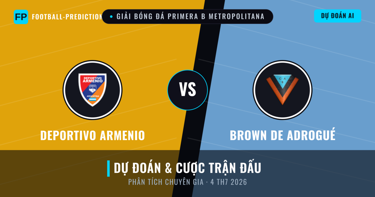 Deportivo Armenio vs Brown de Adrogué — dự đoán và xem trước trận đấu