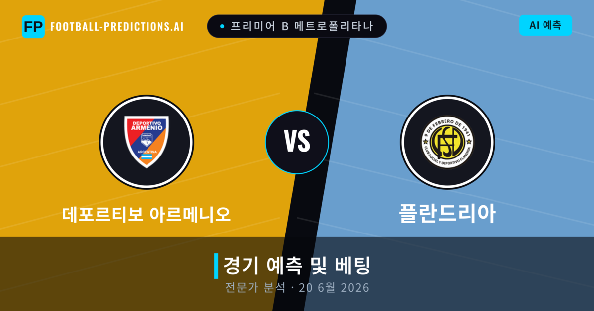 데포르티보 아르메니오 대 플란드리아 — 경기 예측 및 프리뷰