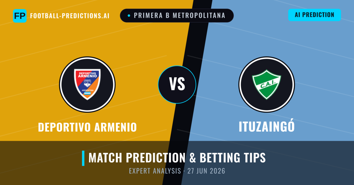 Deportivo Armenio vs Ituzaingó — match prediction & preview