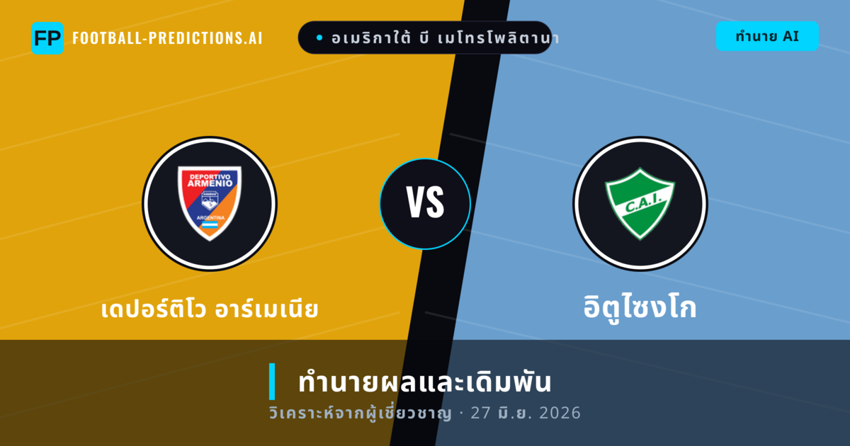 เดปอร์ติโว อาร์เมเนีย พบ อิตูไซงโก — ทำนายผลและพรีวิวการแข่งขัน