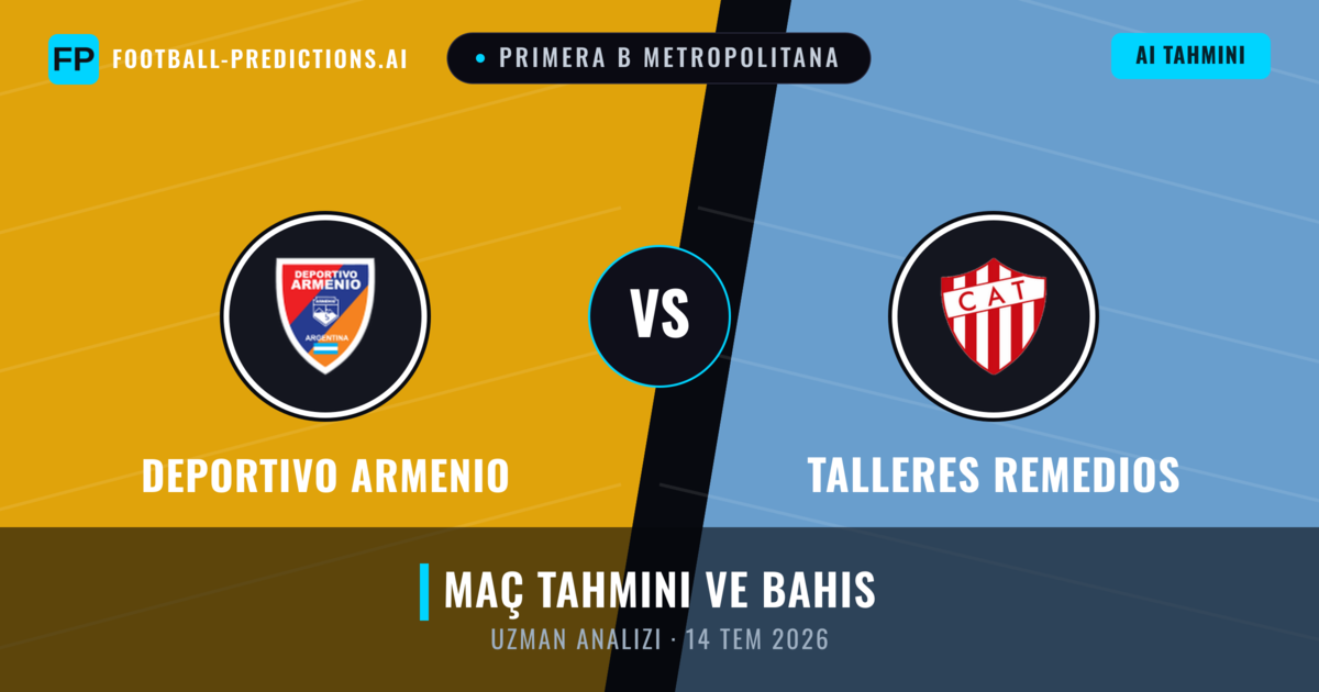 Deportivo Armenio - Talleres Remedios — maç tahmini ve önizleme