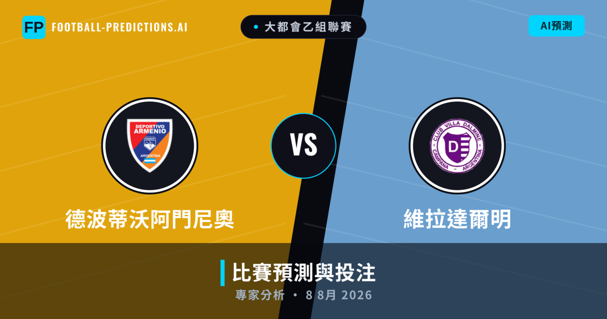 德波蒂沃阿門尼奧 vs 維拉達爾明 — 比赛预测和前瞻