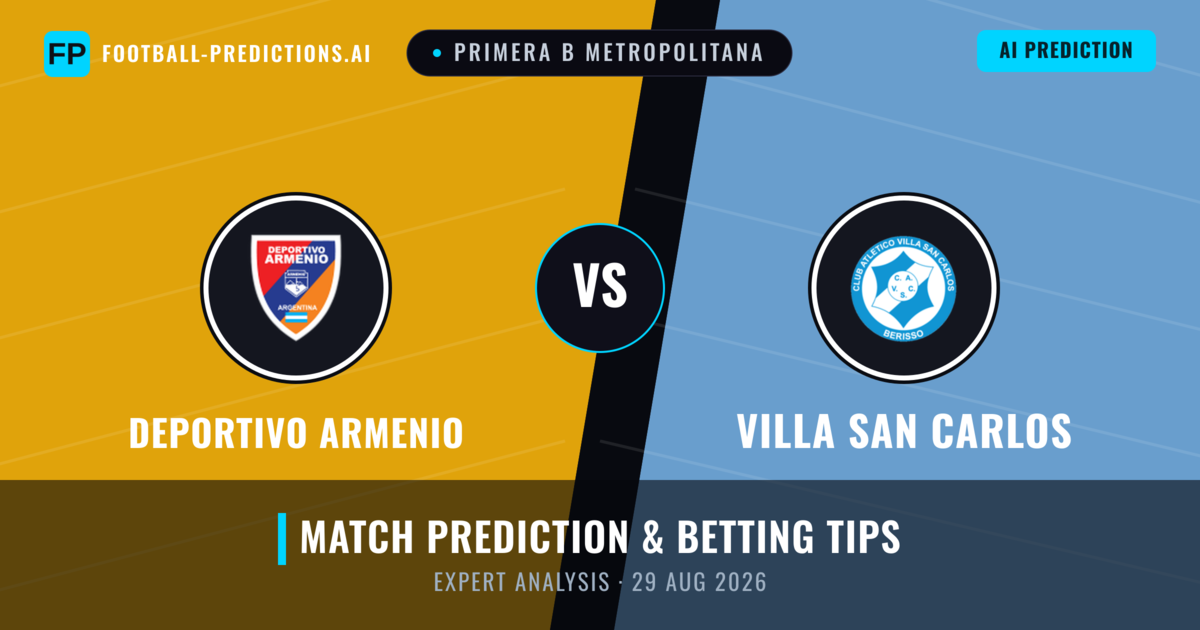 Deportivo Armenio vs Villa San Carlos — match prediction & preview