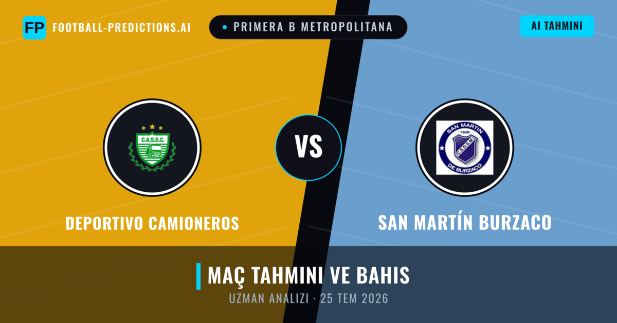 Deportivo Camioneros - San Martín Burzaco — maç tahmini ve önizleme