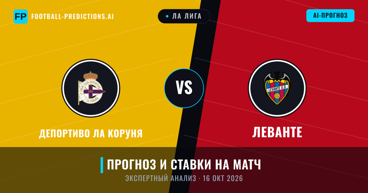 Депортиво Ла Коруня – Леванте — прогноз и превью матча