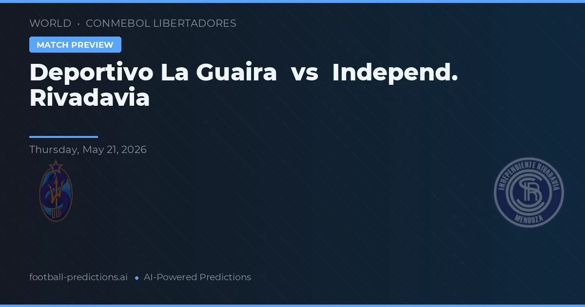 Deportivo La Guaira vs Independiente Rivadavia — prediksi dan pratinjau pertandingan