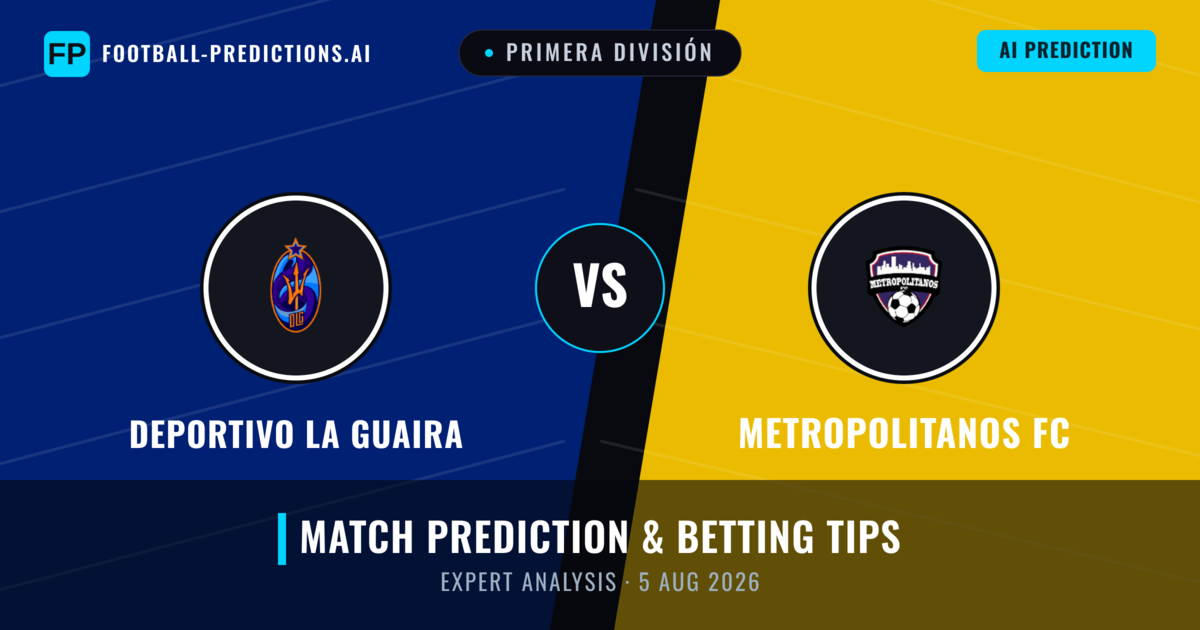 Deportivo La Guaira vs Metropolitanos FC — match prediction & preview