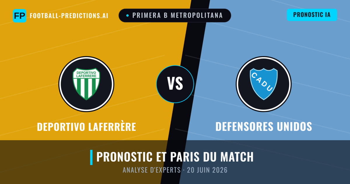 Deportivo Laferrère vs Defensores Unidos — pronostic et avant-match