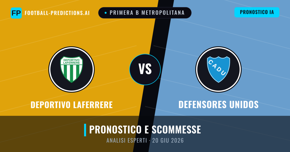 Deportivo Laferrere vs Defensores Unidos — pronostico e anteprima del match