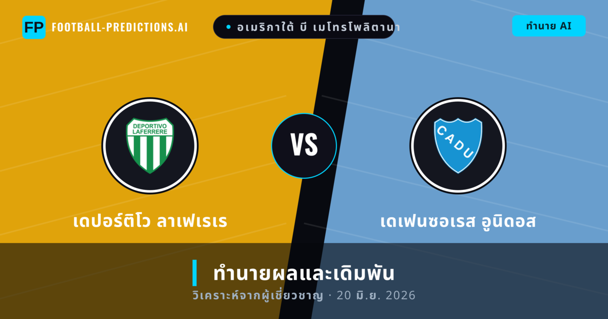 เดปอร์ติโว ลาเฟเรเร พบ เดเฟนซอเรส อูนิดอส — ทำนายผลและพรีวิวการแข่งขัน