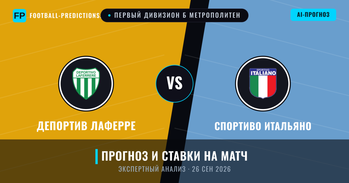 Депортив Лаферре – Спортиво Итальяно — прогноз и превью матча