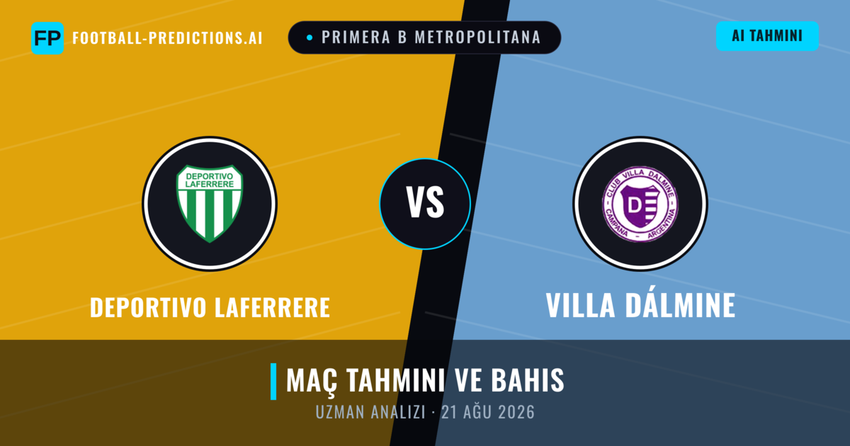 Deportivo Laferrere - Villa Dálmine — maç tahmini ve önizleme