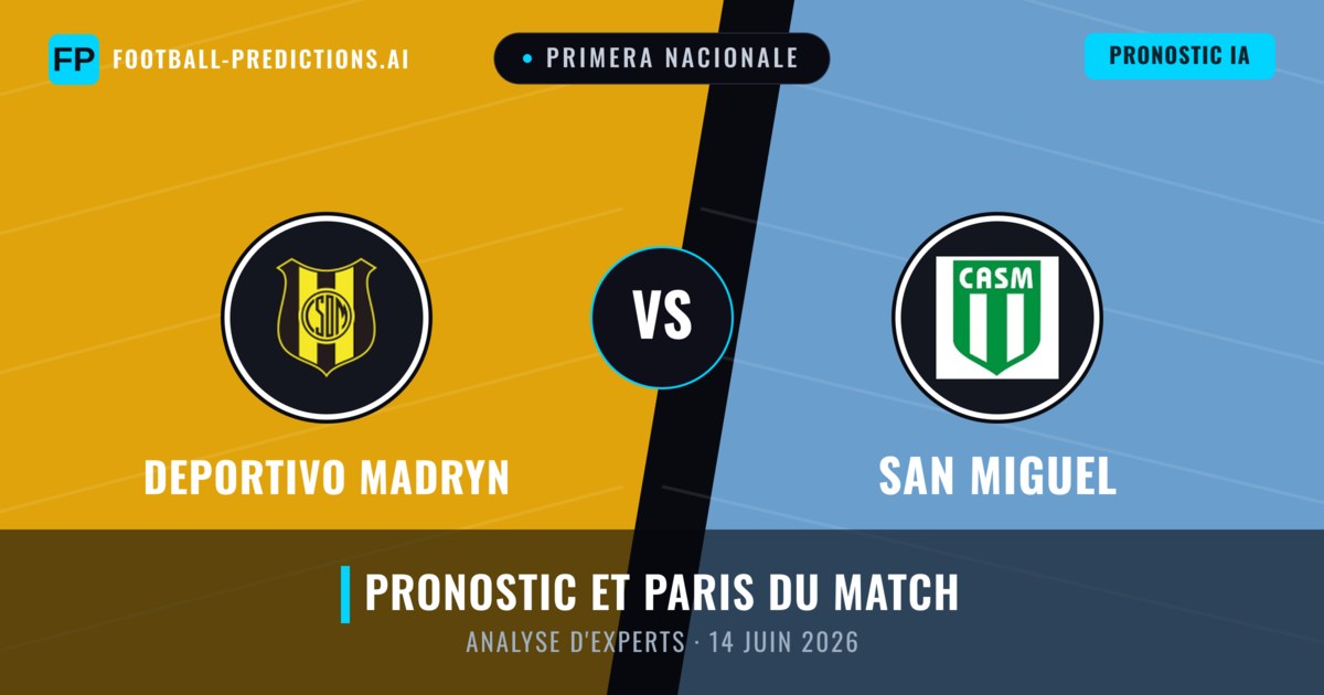 Deportivo Madryn vs San Miguel — pronostic et avant-match
