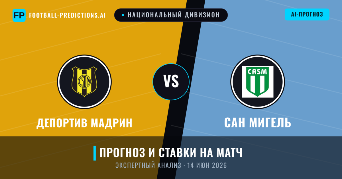 Депортив Мадрин – Сан Мигель — прогноз и превью матча