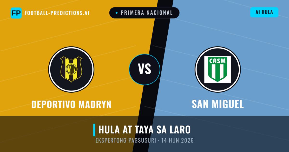 Deportivo Madryn vs San Miguel — hula at preview ng laban
