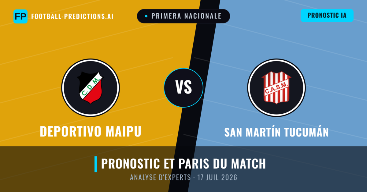 Deportivo Maipu vs San Martín Tucumán — pronostic et avant-match