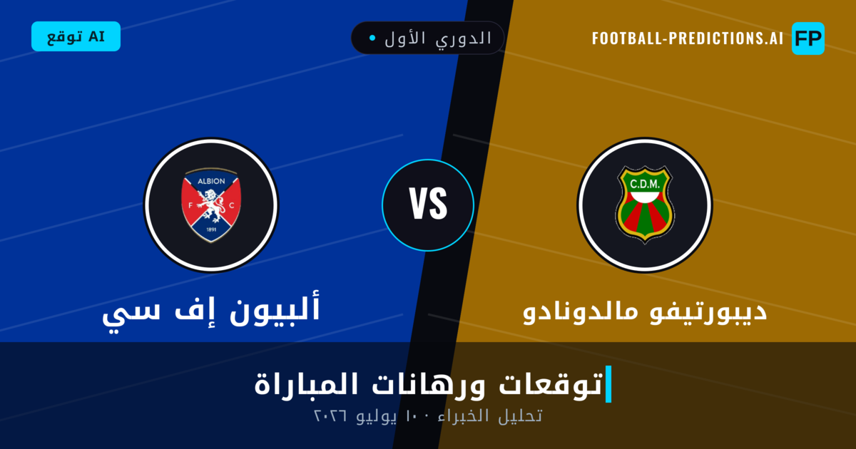 ديبورتيفو مالدونادو ضد ألبيون إف سي — توقعات ومعاينة المباراة