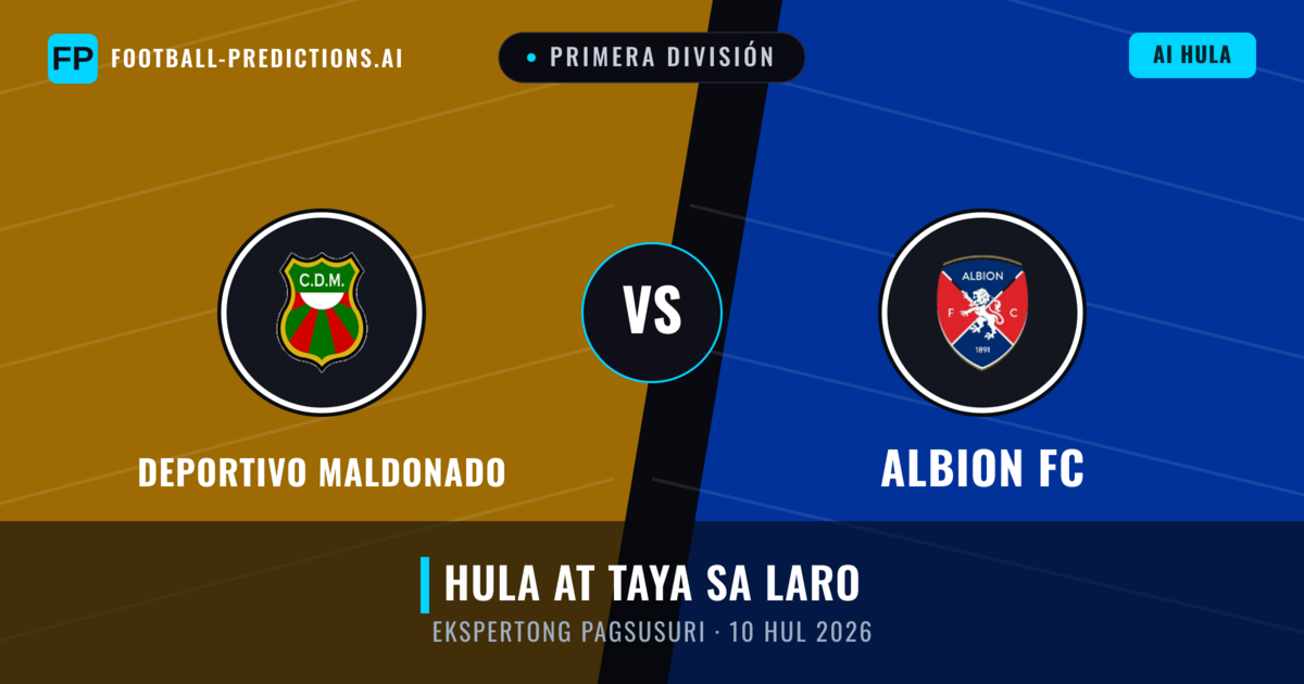 Deportivo Maldonado vs Albion FC — hula at preview ng laban