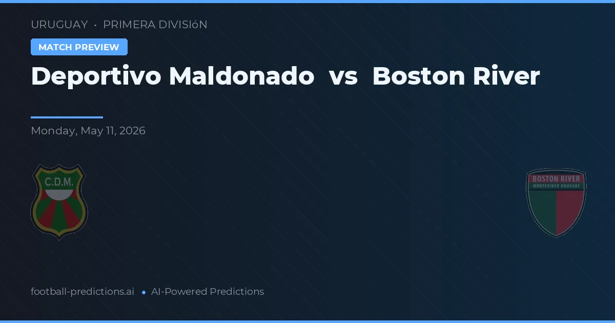 Deportivo Maldonado vs Boston River — pronostic et avant-match