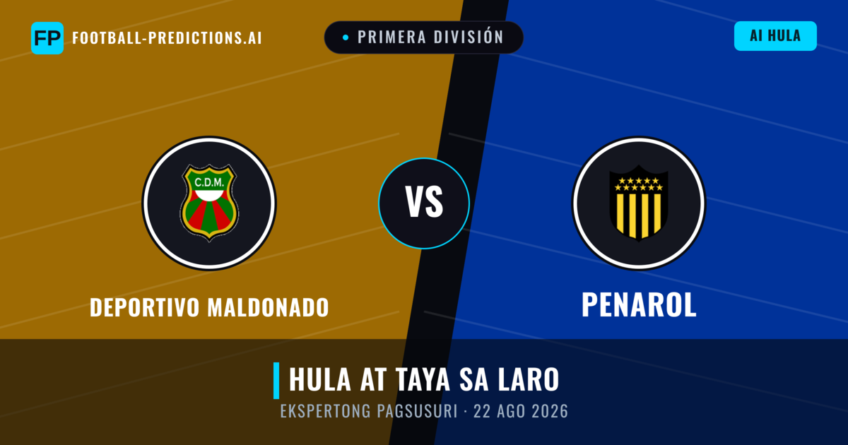 Deportivo Maldonado vs Penarol — hula at preview ng laban