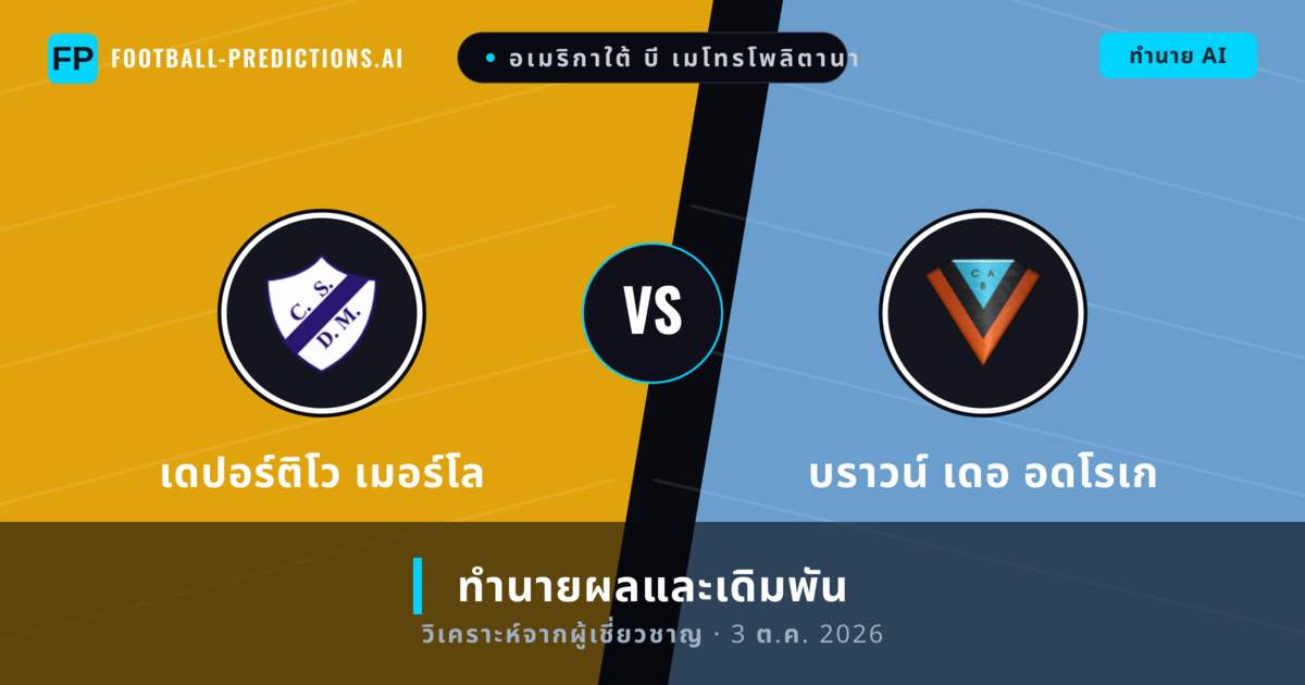เดปอร์ติโว เมอร์โล พบ บราวน์ เดอ อดโรเก — ทำนายผลและพรีวิวการแข่งขัน