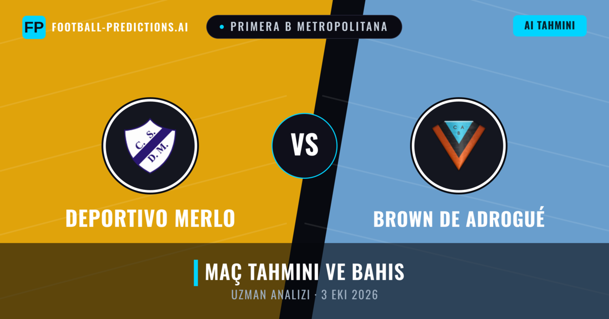 Deportivo Merlo - Brown de Adrogué — maç tahmini ve önizleme
