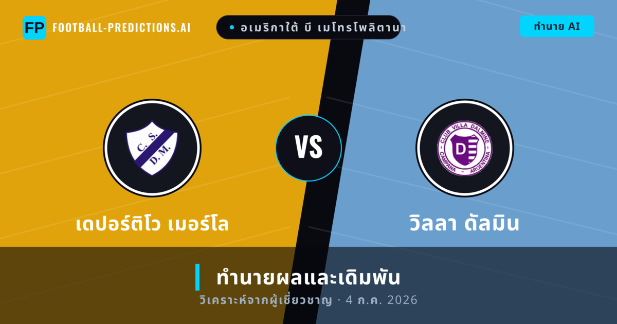 เดปอร์ติโว เมอร์โล พบ วิลลา ดัลมิน — ทำนายผลและพรีวิวการแข่งขัน
