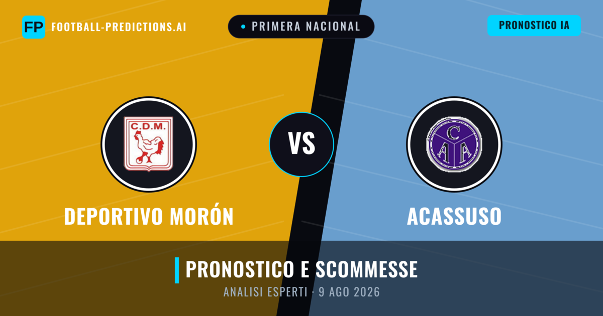 Deportivo Morón vs Acassuso — pronostico e anteprima del match