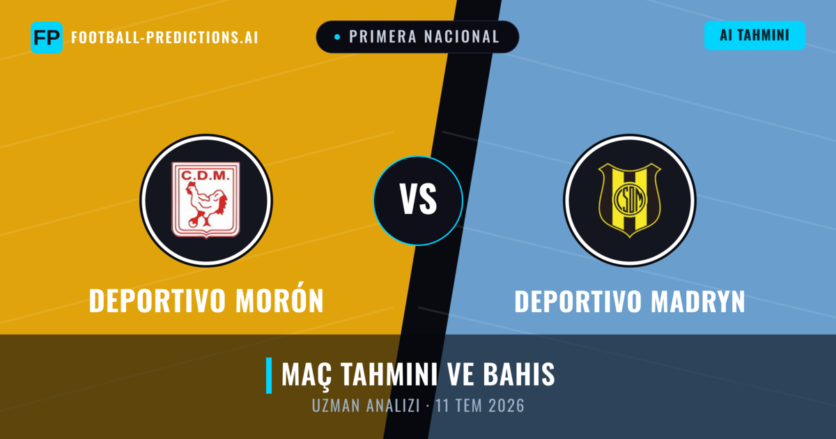 Deportivo Morón - Deportivo Madryn — maç tahmini ve önizleme