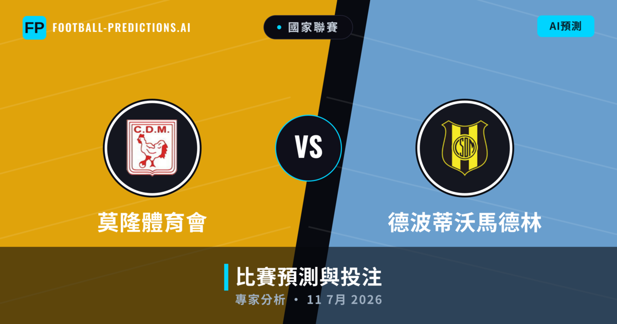 莫隆體育會 vs 德波蒂沃馬德林 — 比赛预测和前瞻