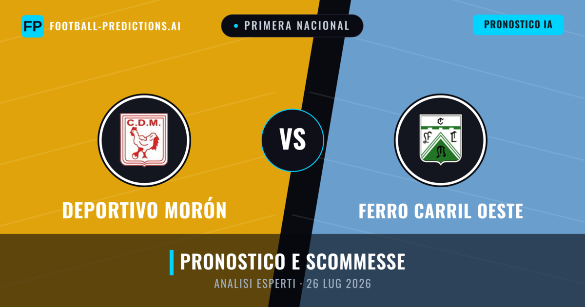 Deportivo Morón vs Ferro Carril Oeste — pronostico e anteprima del match