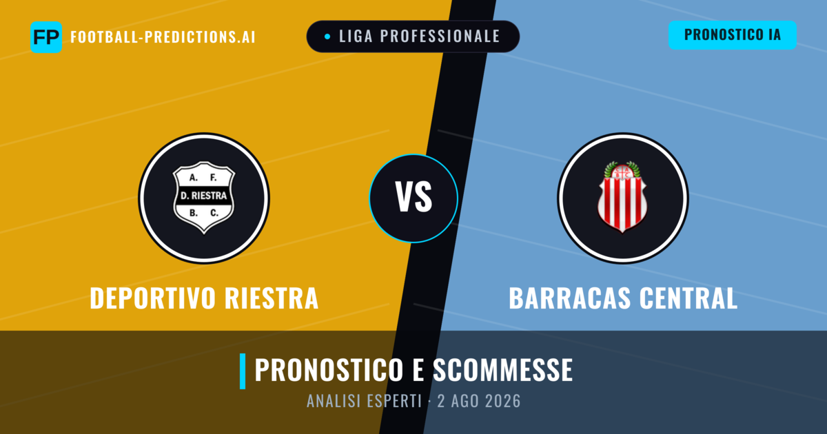 Deportivo Riestra vs Barracas Central — pronostico e anteprima del match
