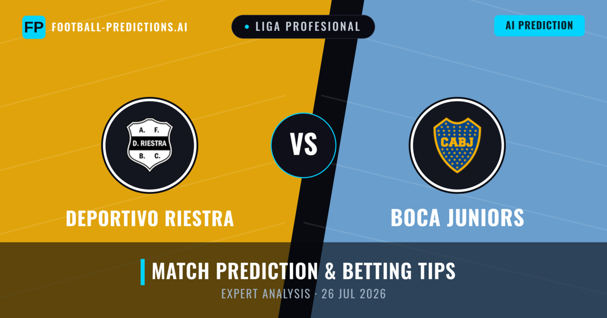Deportivo Riestra vs Boca Juniors — match prediction & preview