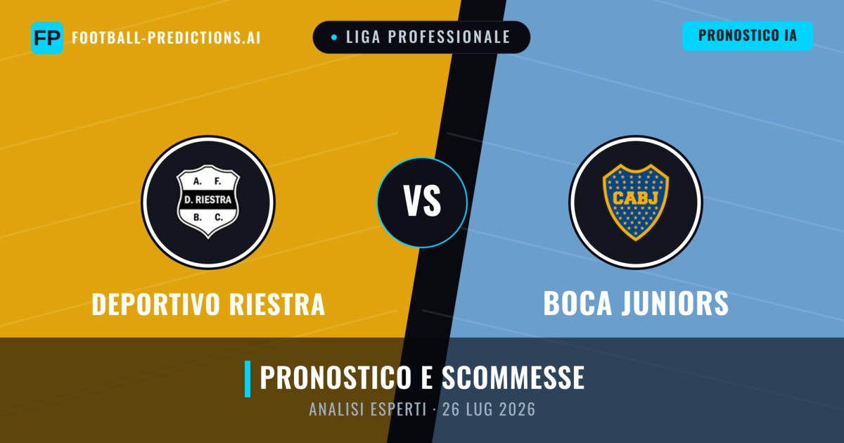 Deportivo Riestra vs Boca Juniors — pronostico e anteprima del match